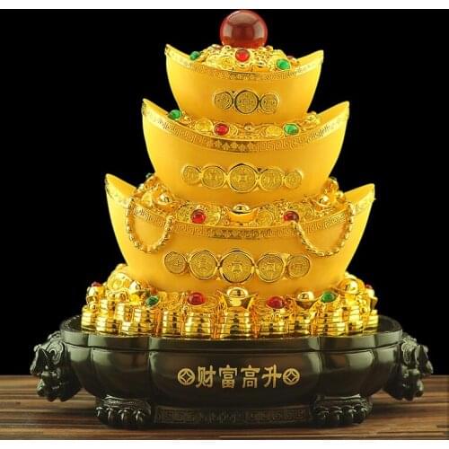 Resin gold ingot cornucopia feng shui creative fortune home crafts decoration