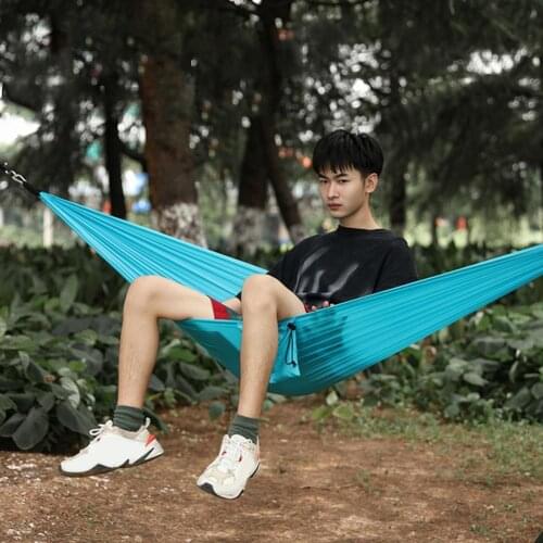 Foldable Long Lifespan Anti-rollover Single Hanging Bed with Strapping Belt for Outdoor