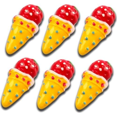 20Pcs Mixed Ice Cream Resin Cabochon Flatback Decoration Crafts Embellishments For Scrapbooking Diy Accessories