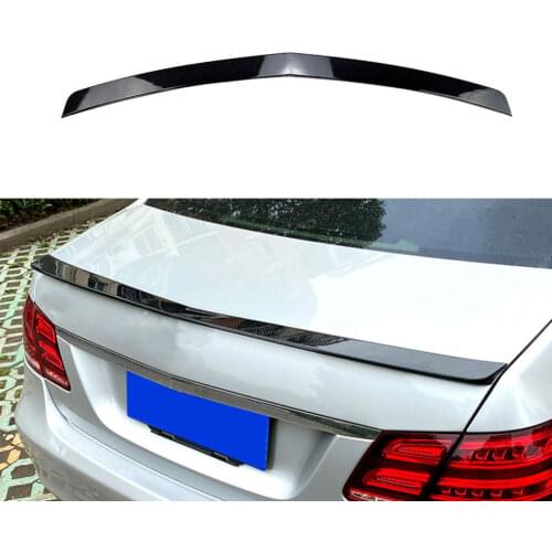 ABS Carbon Look Rear Trunk Lip Spoiler For Mercedes Benz E Class W212 E200 E260 E63 AMG 2014-2016 Sedan 4 Door 2014-2016