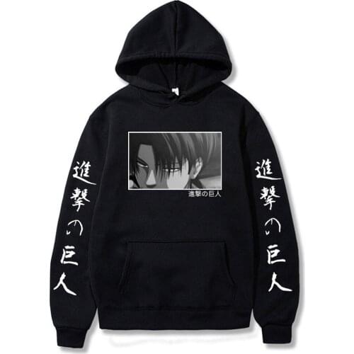Attack on Titan Funny Cartoon Autumn Winter Casual Warm Hoodies Men Cool Japanese Anime Harajuku Sweatshirt Hip Hop Hoody Male
