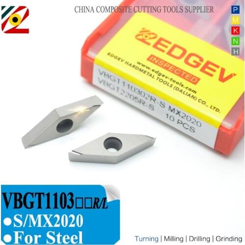 EDGEV Cermet Carbide Inserts VBGT110302/04R VBGT1103002/4L S MX2020 CNC Boring Lathe Turning Tools For substitue S TN60