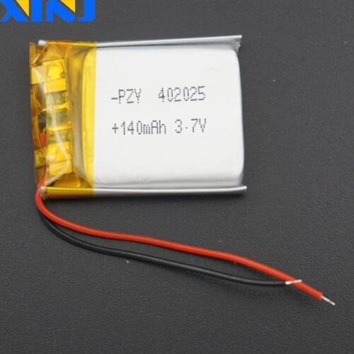 XINJ 3.7V 140 mAh Li Polymer Battery Li ion 402025 For GPS Sat Nav driving recorder bluetooth mp3/mp4 watch speaker headphones