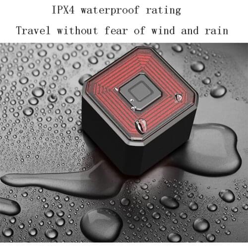 Bicycle Taillight Intelligent Sensor Brake Lights Waterproof Auto Brake USB Road Bike MTB Rear Tail Light Square tail lights