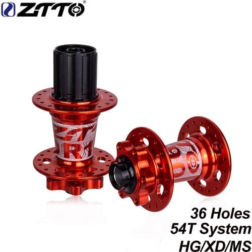 ZTTO MTB Bike DH 36 Hole hub 36H Disc Brake 4 Sealed Bearings 54T system Thru Axle Quick Release XD HG MS 142 12 100 135mm