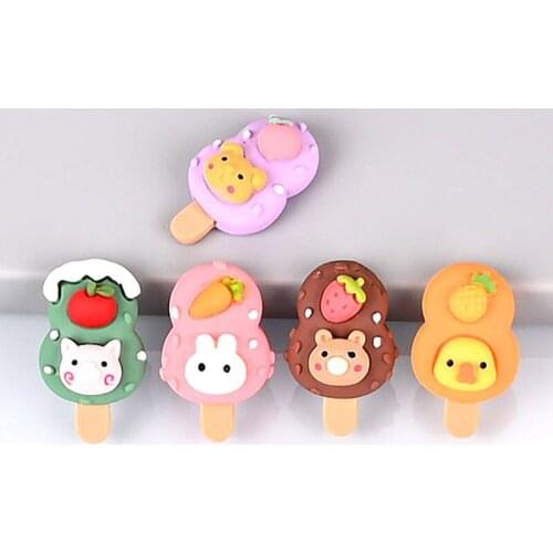 10/20Pcs Cute Mini Mixed Ice Cream Flat Back Resin Cabochon Scrapbook Craft DIY Embellishments Jewelry Making Accessories