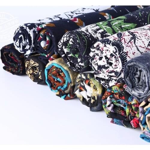 100x148cm Bohemian Style Printed Fabric Sewing Material DIY Children Baby Clothing Fabric