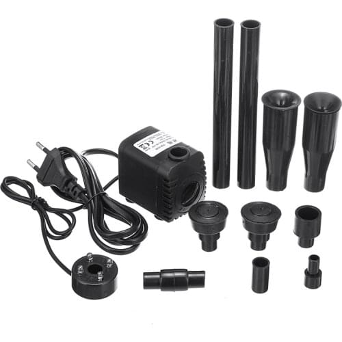 15W Fountain Pump with Led Light Aquarium Fish Tank Submersible Oxygen Pump Garden Decor Water Fountain Pump EU Plug