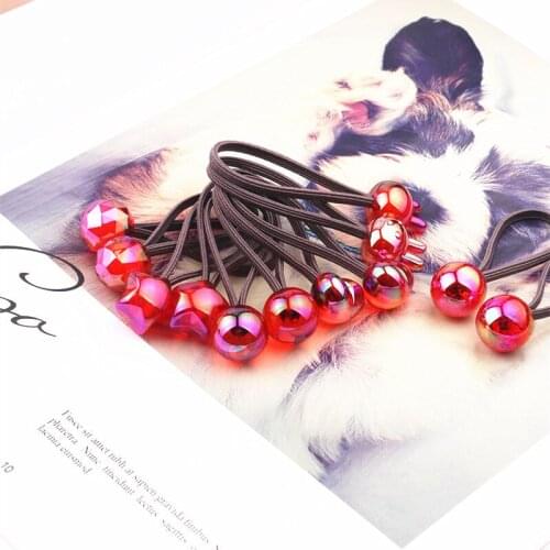 2PCS New Cute Red Bright Cartoon Princess Headwear Kids Elastic Hair Bands Children Ropes Girls Accessories Baby Headdress