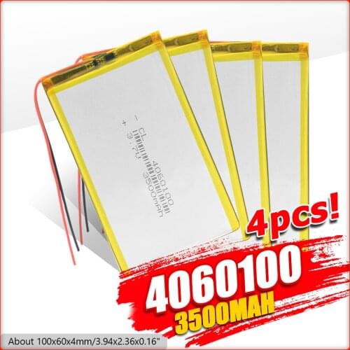 3.7V 3500mAh 4060100 Li-polymer Lithium li-ion Rechargeable Battery Replacement Battery For MP5 DVD Tablet Electric Toys
