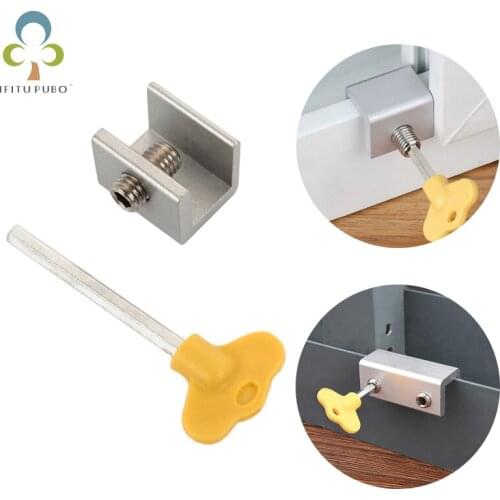 3Pcs/set Plastic metal Door and Window Stopper Child Window Lock And Window Screen Lock Safety Sliding Window Frame Stopper YJN