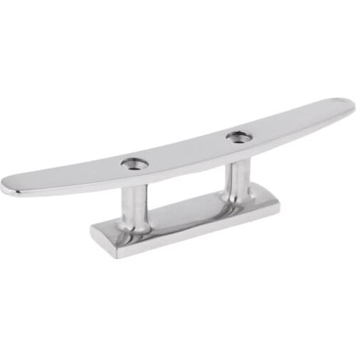 Boat Dock Cleat 5 inch 12mm Flat Top 2 Holes- 316 Stainless Steel