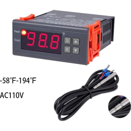 -58-194℉ LED Digital Temperature Humidity Controller Home Fridge Thermostat for Incubator Temperature Controller Thermoregulator