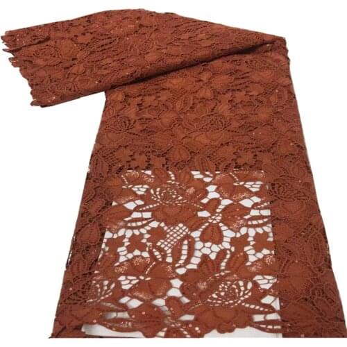 African Milk Silk Guipure Lace Fabric 2021 High Quality Nigerian Cord Lace Fabrics Water Soluble Lace For Wedding Sewing xc69-71