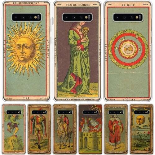 Tarot Cards Reading Phone Case For Samsung Galaxy S10 S21 S20 FE Ultra Note 10 9 8 S9 S8 S7 Plus Lite Pro + J4 J6 Coque Capa