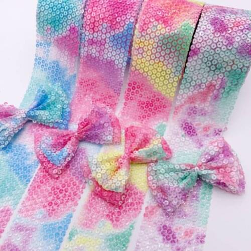 6cm colorful round sequin ribbon 10 yards DIY handmade materials childrens headdress hair bow decorative wedding crafts