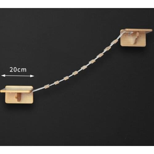 Cat Bridge Wood Hanging Platform Wall Mounted Pet Furniture Cat Tree Sisal Scratcher Wall Kitten Nest Pet Climbing Frame