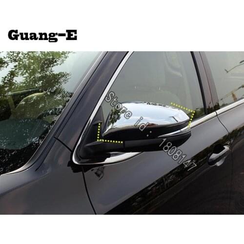 For Toyota Highlander 2018 2019 2020 Car Sticker Decoration Back Rear View Rearview Side Glass Mirror Cover Trim Frame 2pcs