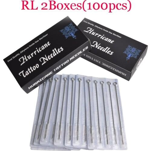 FKS 100PCS FKSTATOO Tattoo Needles Round Line 1/3/5/7/9/11/13/15 Disposable Needles Assorted Sterilized Microblading Needle