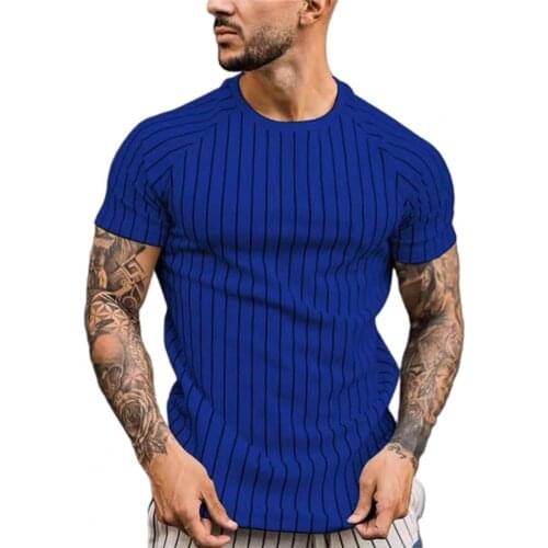 Summer Men T-shirt O Neck Vertical Stripes Short Raglan Sleeve Loose T-shirt Streetwear Mens Tees clothing футболка 2021