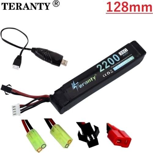 Toys Gun 11.1V Rechargeable Battery Charger Sets 3S 2200mAh 35C For AKKU Mini Airsoft BB Air Pistol Electric Toys RC Guns Parts