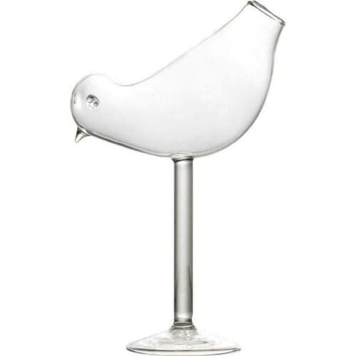 200ml Creative Bird-shaped Cocktail Glasses Transparent Lead-free High Shed Glass Wine Glass Goblet Beer Drinking Cup