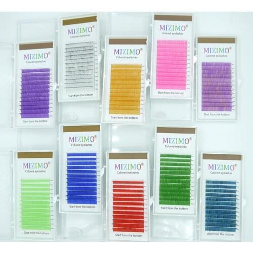 A Variety Of Color Mixed Length (8-13mm) Grafted False Eyelashes C/D0.07mm/0.10mm Natural Extension Soft Makeup