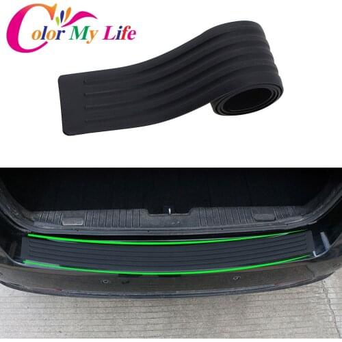 Color My Life Car Rear Bumper Scuff Protective Sill Cover Sticker For VW POLO Golf 6 7 Jetta for Skoda Octavia Superb Rapid Yeti