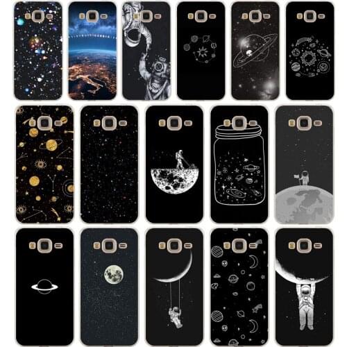 240FG Newest Space Moon Astronaut Pattern Soft Silicone Tpu Cover phone Case for Samsung j3 j5 j7 2016 2017 j330 j2 j6 Plus 2018