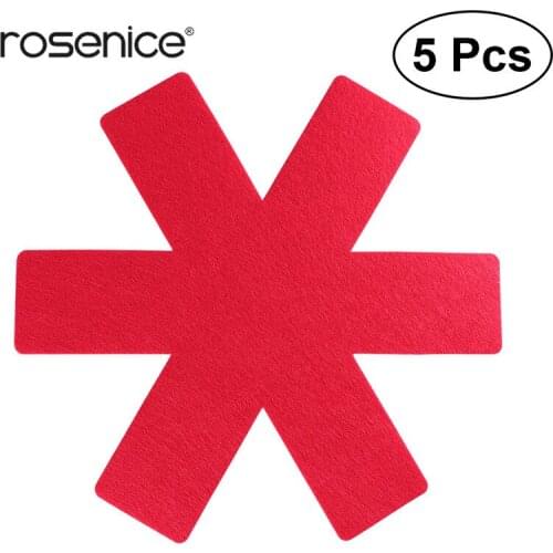 5pcs Pot & Pan Protectors Gray Print Premium Divider Pads to Prevent Scratching Separate and Protect Surfaces for Cookware