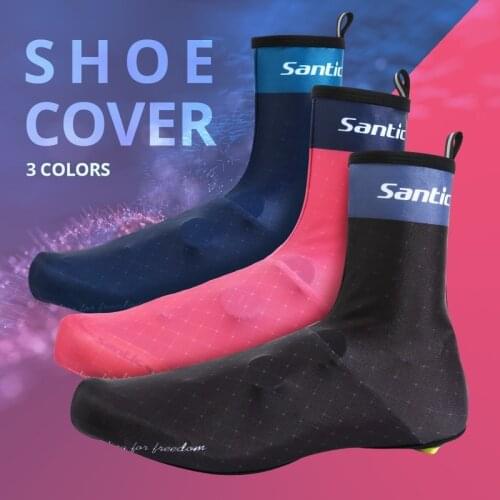 Santic Summer Cycling Shoes Cover Road MTB Bike Bicycle Overshoes Elastic Breathable Dustproof Reflective Shoe Covers Protector