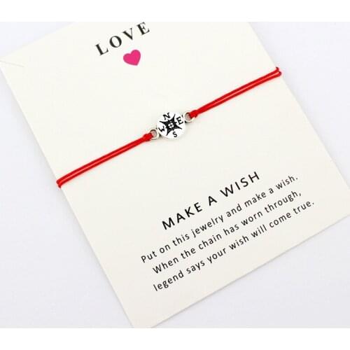 Make a Wish Dream Grandma Granddaughters Aunt Niece Mother Daughters Best Friends Thanksgiving Gift Compass Bracelets for Women