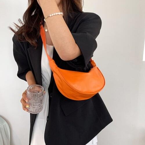 New Pu Leather Crossbody Bags Womens Designer Fashion Dumplings Zipper Female Underarm Shoulder Bag Shopper Purses and Handbags