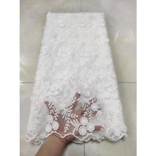 Tissu african lace fabric 2020 high quality lace latest french tulle lace fabric nigerian sequined lace fabric 5yards
