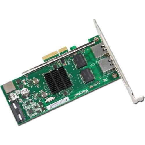 WY576T-POE PCI-E Gige Two-port GIgabit POE network card 82576 Visual acquisition card