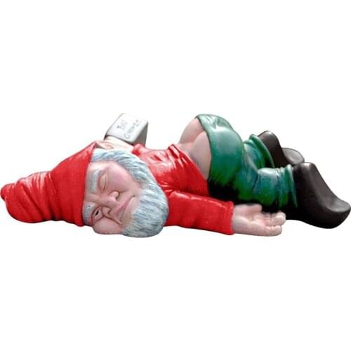 Funny Creative Drunk Gnome Dwarf Garden Statue Outdoor Clearance Sculpture Room Decoration