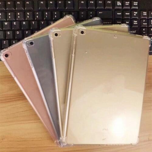 Transparent Anti-drop soft TPU Silicon Back Protection Cover case For iPad 2 3 4 air2 9.7 2017 2018 mini 1 2 3 4 Pro 10.5 inch