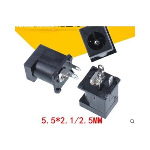 10pcs DC-012A 5.5*2.1MM DC Power Jack socket Connector DC JACK Vertical three feet