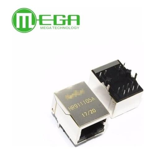 10pcs Single Port RJ45 Connector HR911105 HR911105A