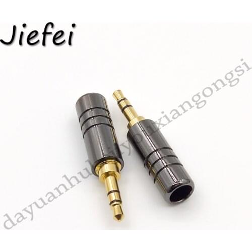 100pcs Copper Gold Plated 3.5mm Male Stereo Jack Plug soldering New