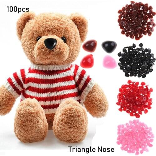 100pcs/bag Triangle Nose for DIY Doll Girl DIY Toys Bear Crafts Plastic Toy Safety Noses Crafts Making Puppet Accessories Parts