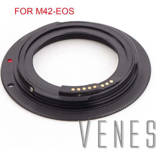 Venes For M42-EOS GE-1 AF Confirm Black Lens Mount Adapter Suit For M42 Screw Mount Lens to Canon EOS Camera 4000D/2000D/6D II