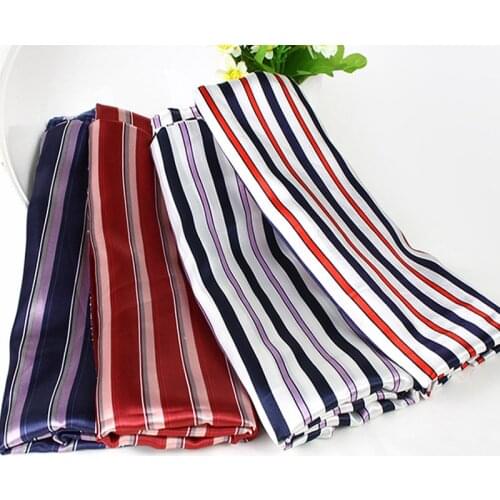 Satin fabric Soft stripped Satin Fabric 100cm silky daisy Satin Charmeuse scarf ribbon material