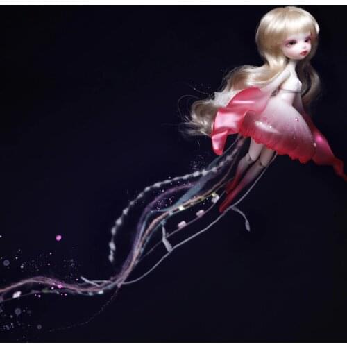 Free shipping doll BJD 1/8 jellyfish lumu toy model girl nude color high quality doll give up toy shop character gift