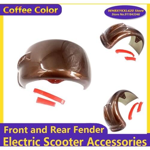 Coffee Color 10x6.00-5.5 10x6.00-6 Citycoco Fender Shell Flaps Front and Rear Fender Mudguards with Taillight Reminder