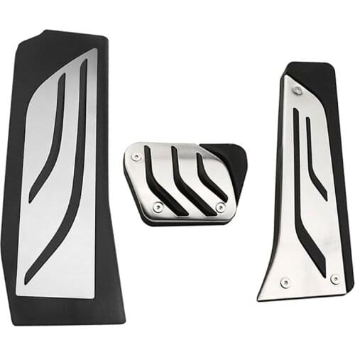 Fuel Accelerator Brake Footrest Pedals Plate Pads Case For BMW 1 2 3 4 5 6 7 series GT X3 X4 X5 X6 Z4 F10 F15 F30 F31 F34 LHD