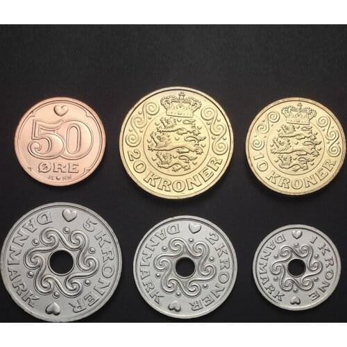 Denmark 2016 Set 6 Coins Original True Real Genuine Coin European Collectible Gift UNC
