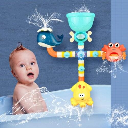 Baby Bath Toys Suction Cup Water Game Giraffe Crab Model Faucet Shower Water Spray Toy For Kids Swimming Bathroom Summer Toys