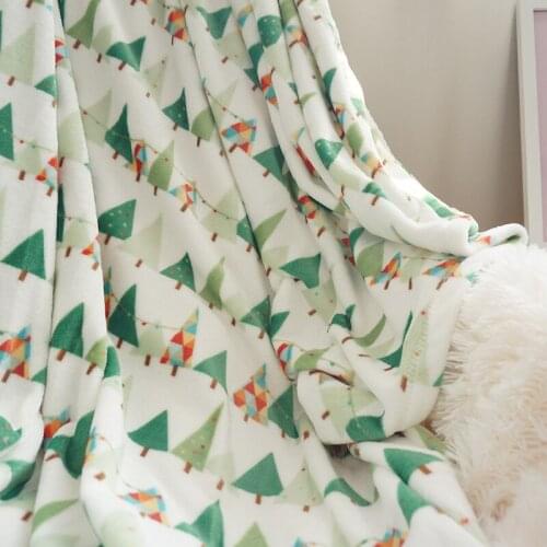 Flannel printed blanket cartoon nap knee blanket High Density Super Soft Flannel Blanket childrens Christmas gift Winter