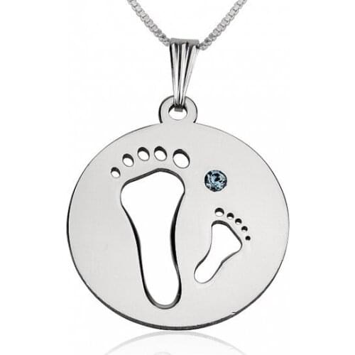 Hot sale Footprints Women Pendant Necklace Jewelry gift idea Gold/Silver plated cute fashion christmas sweet gift for girlfriend